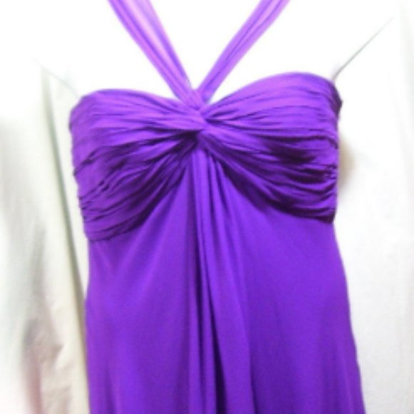 Ralph Lauren Purple Dress Evening Gown Prom Chiffon Size 14 NWOT - Picture 2 of 4